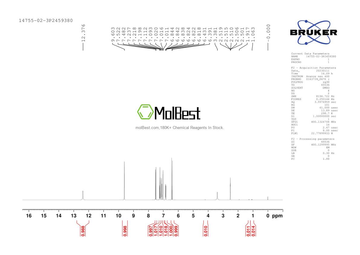 Spektrum pengujian sampel fisik (NMR) 167837-43-6
