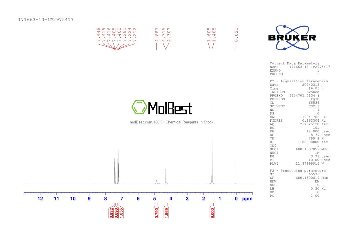 Physical sample testing spectrum (NMR) of 171663-13-1