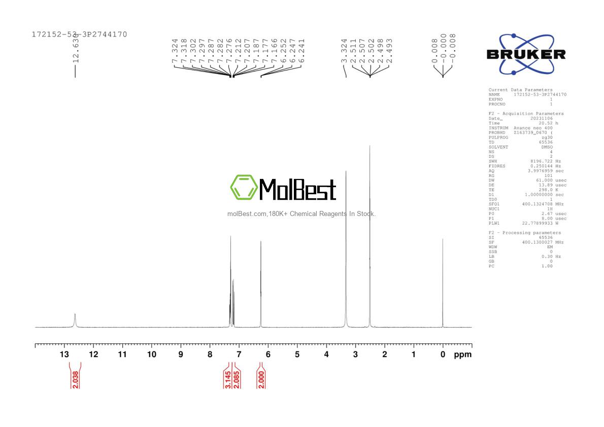 Physical sample testing spectrum (NMR) of 172152-53-3