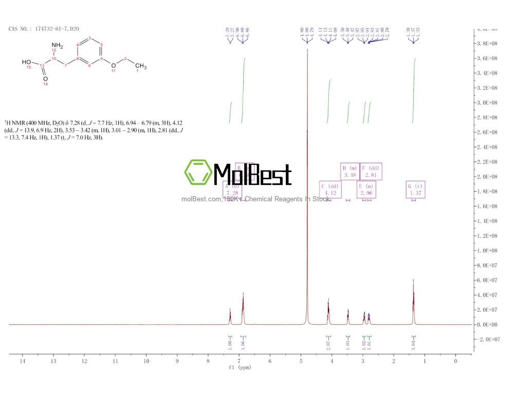 Physical sample testing spectrum (NMR) of 174732-61-7