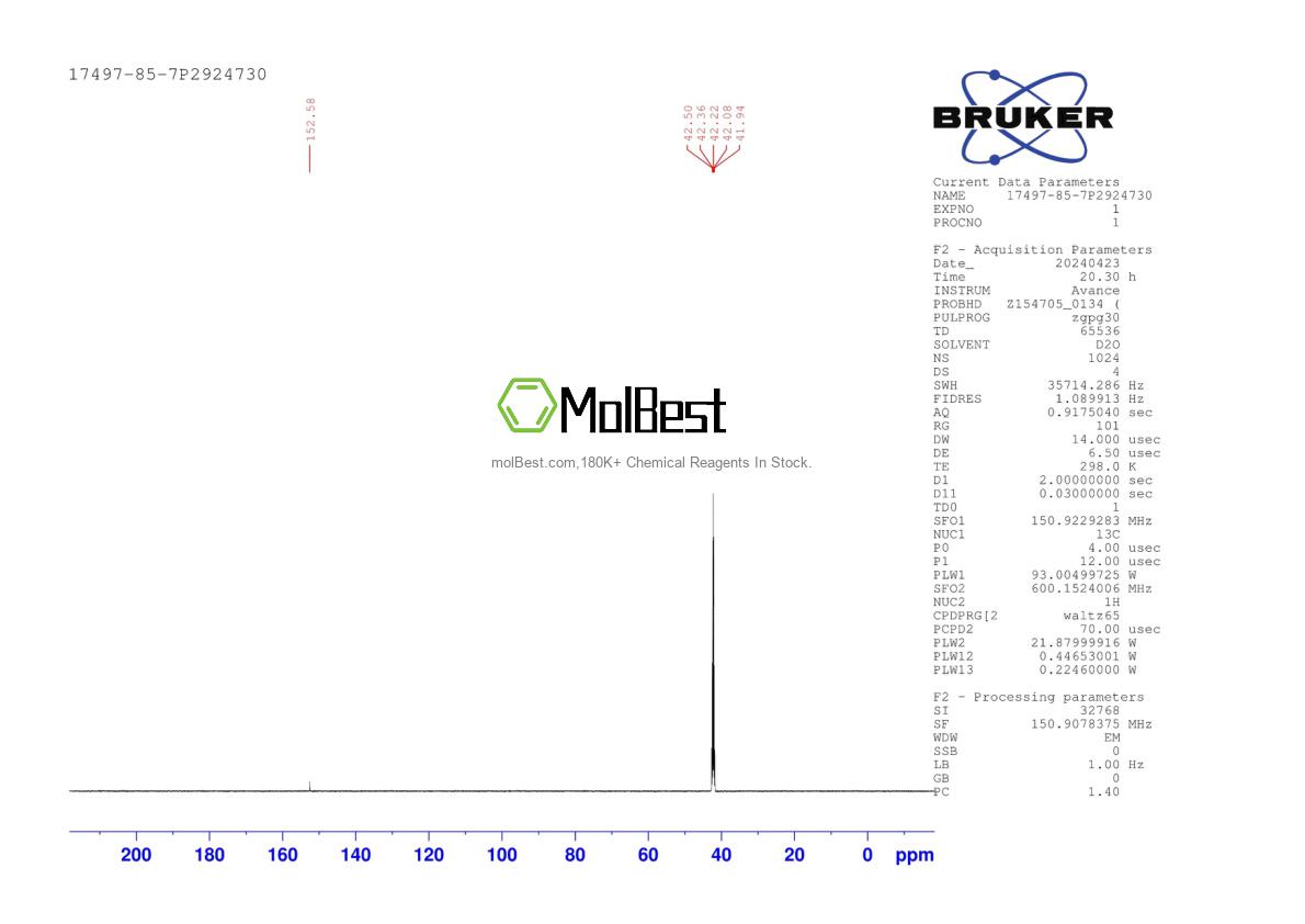 Physical sample testing spectrum (NMR) of 17497-85-7