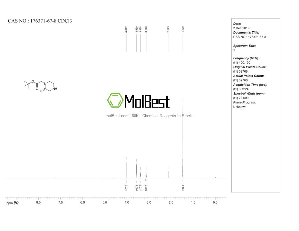 Physical sample testing spectrum (NMR) of 176371-67-8
