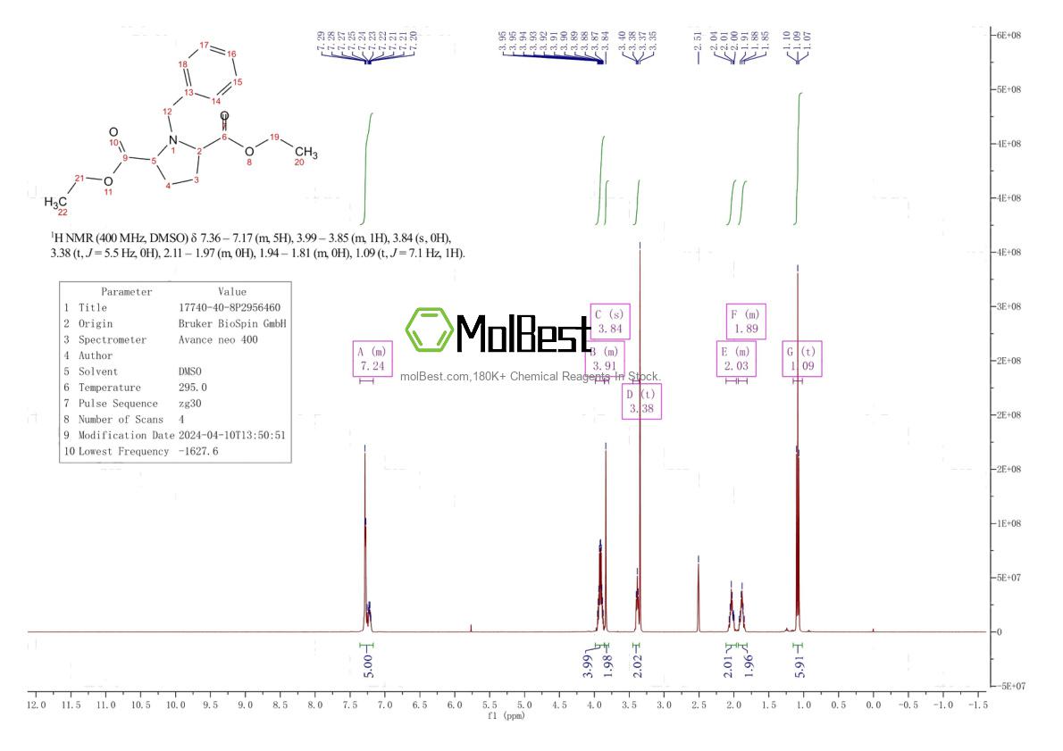 Physical sample testing spectrum (NMR) of 17740-40-8