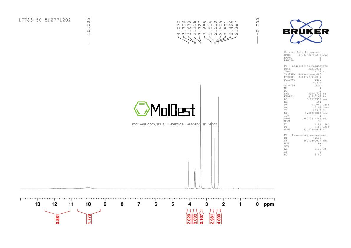 17783-50-5 fiziksel numune test spektrumu (NMR)