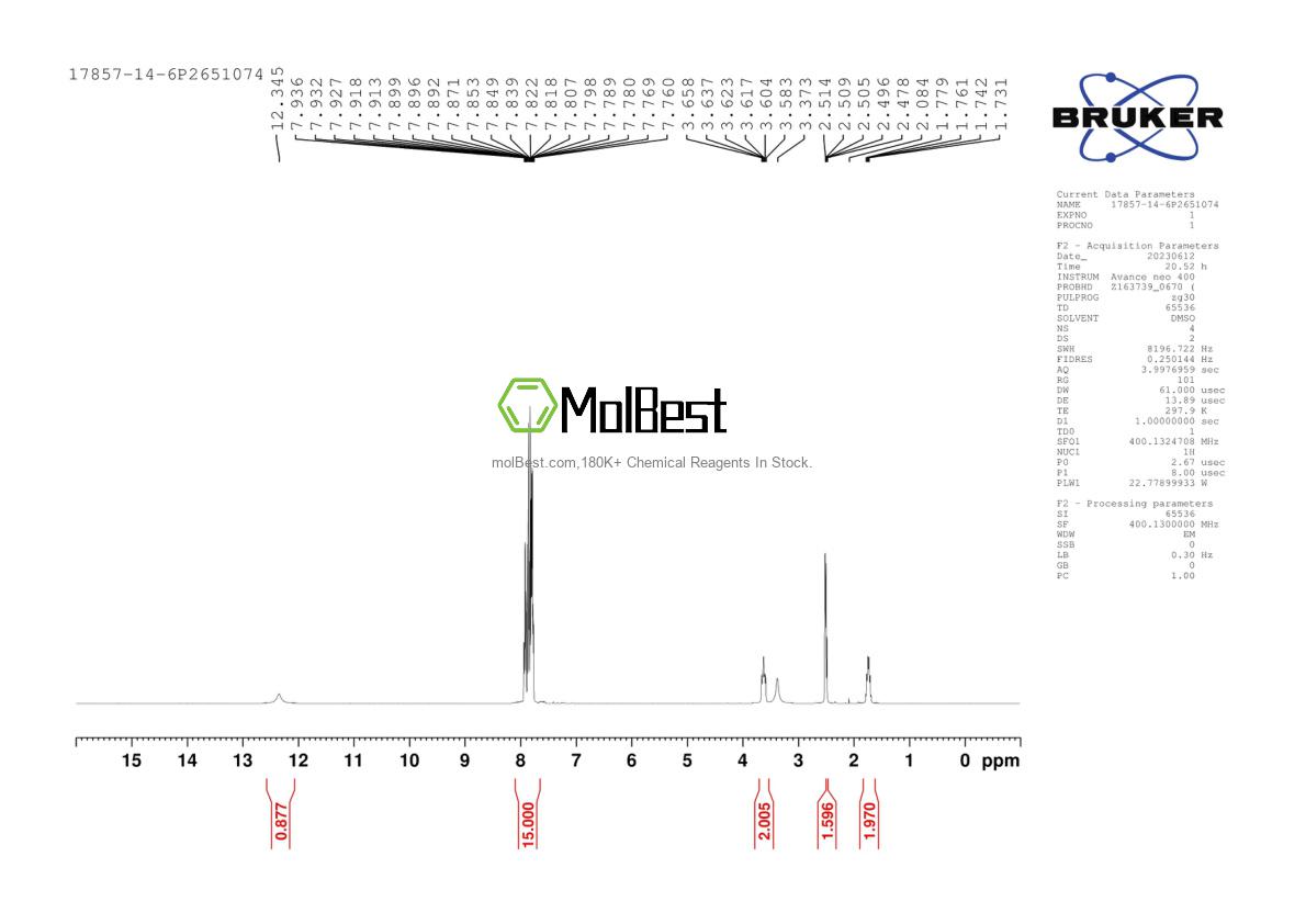 Physical sample testing spectrum (NMR) of 17857-14-6