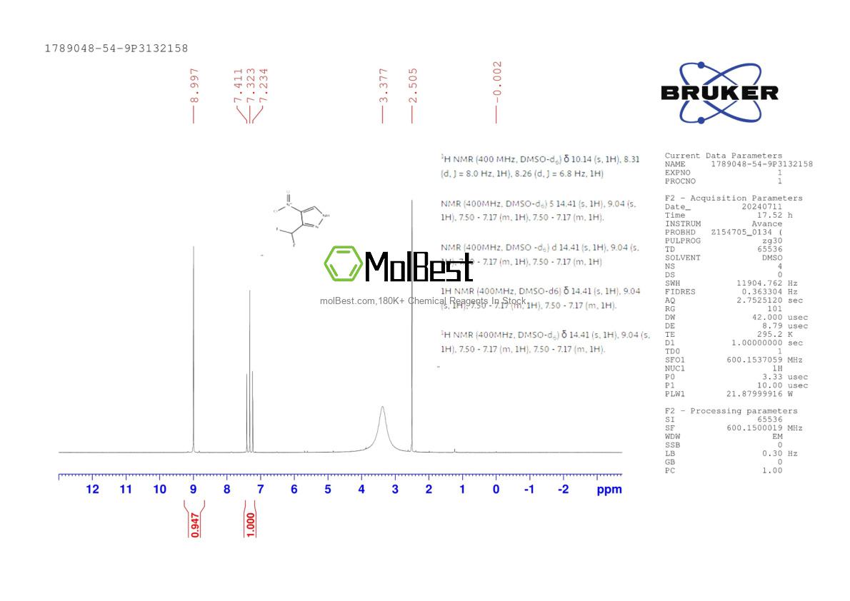 1789048-54-9 fiziksel numune test spektrumu (NMR)