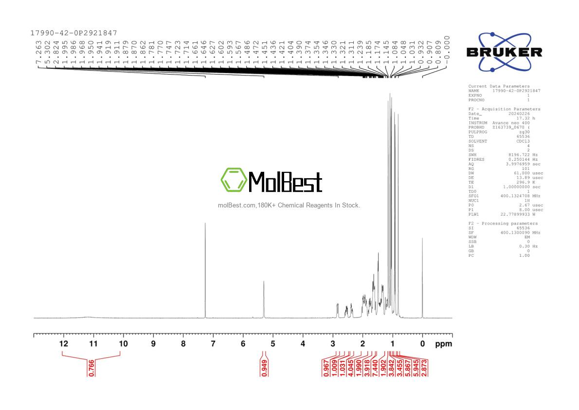 17990-42-0 fiziksel numune test spektrumu (NMR)
