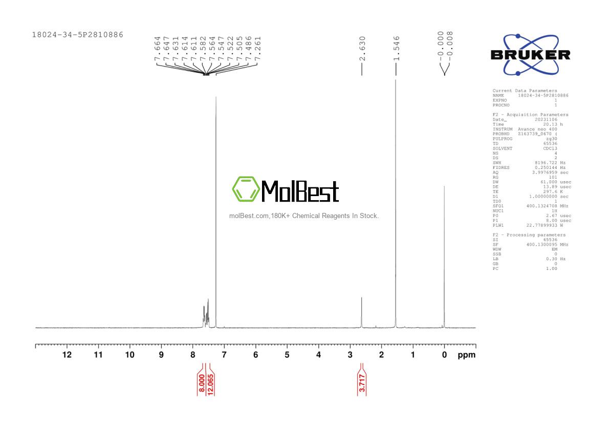 Physical sample testing spectrum (NMR) of 18024-34-5