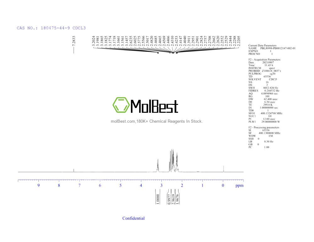 Physical sample testing spectrum (NMR) of 180475-44-9
