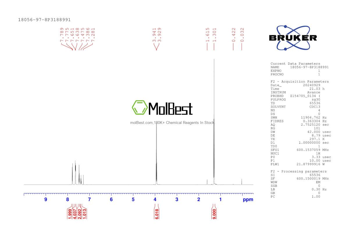 Spektrum pengujian sampel fisik (NMR) 18056-97-8