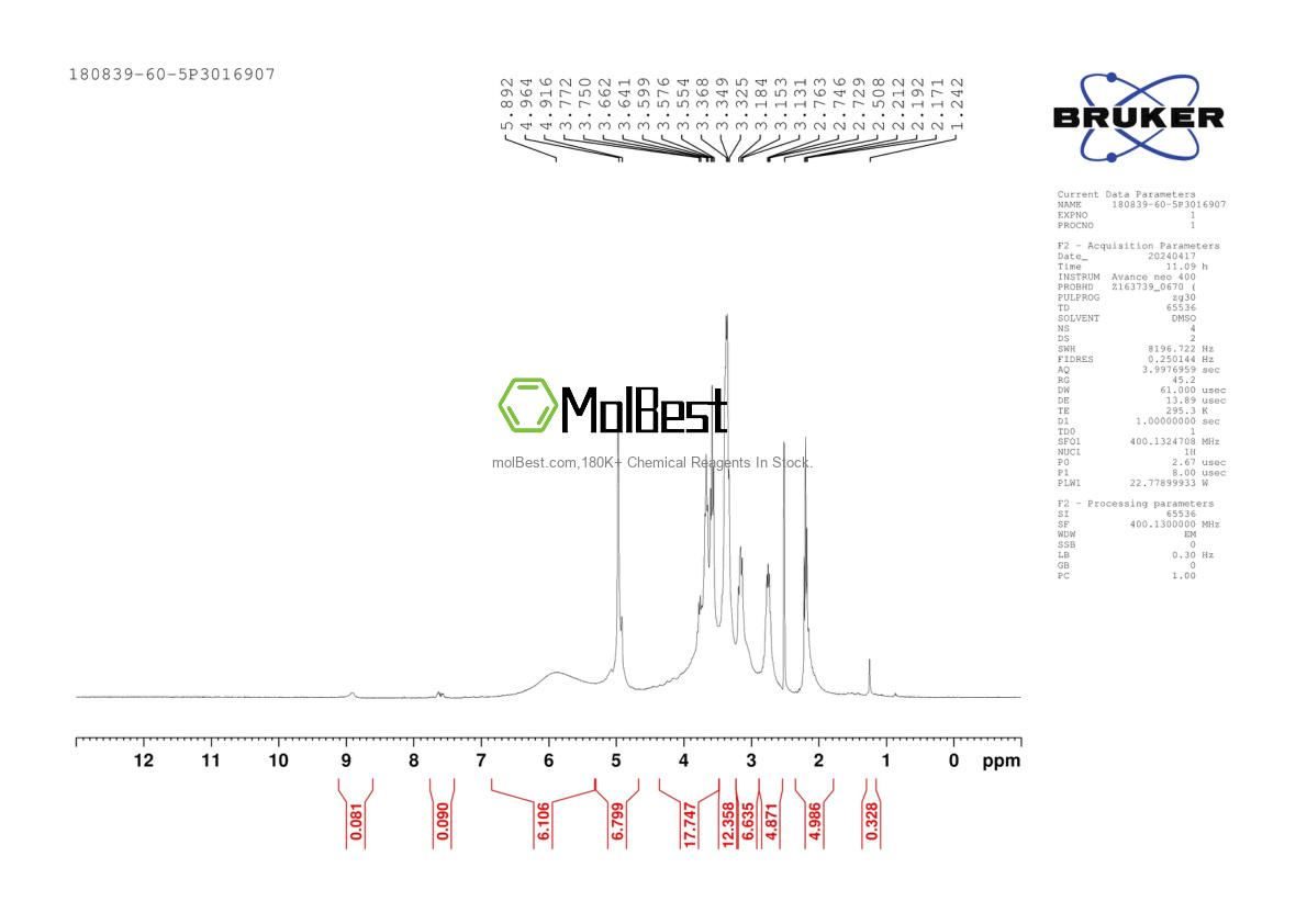 180839-60-5 fiziksel numune test spektrumu (NMR)