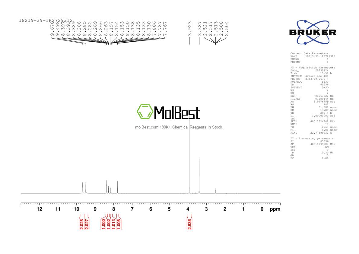 Physical sample testing spectrum (NMR) of 18219-39-1