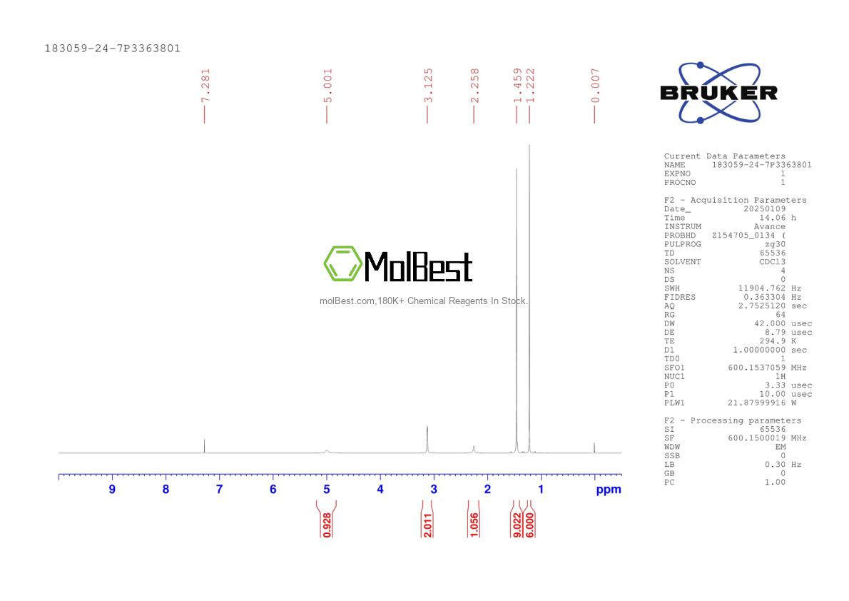 Spektrum pengujian sampel fisik (NMR) 183059-24-7