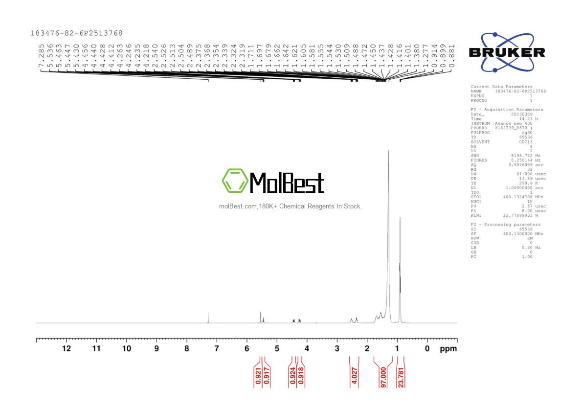 Spektrum pengujian sampel fisik (NMR) 183476-82-6