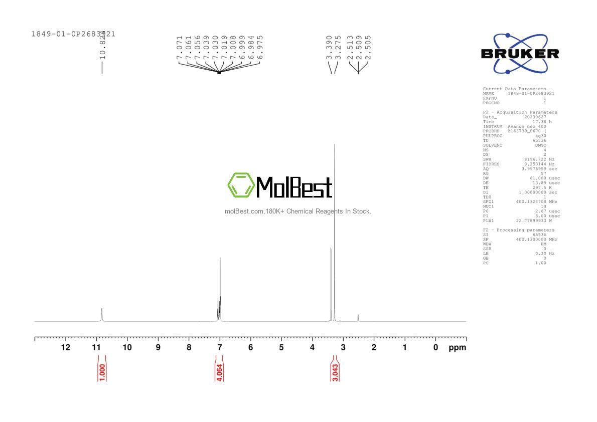Physical sample testing spectrum (NMR) of 1849-01-0