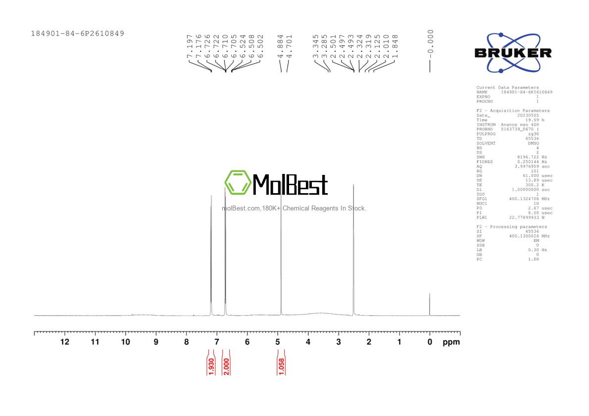 Spektrum pengujian sampel fisik (NMR) 184901-84-6