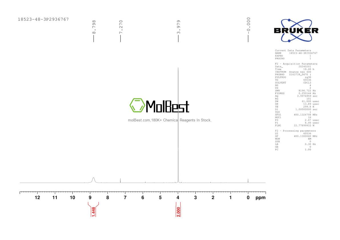 Physical sample testing spectrum (NMR) of 18523-48-3