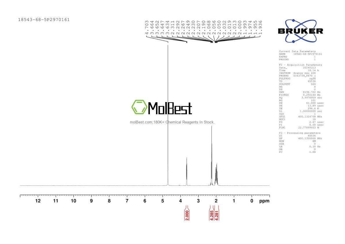 Physical sample testing spectrum (NMR) of 18543-68-5