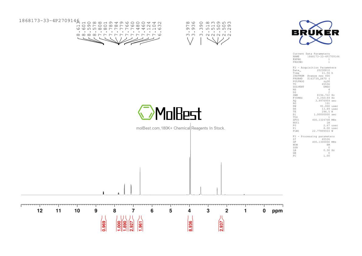 1868173-33-4 fiziksel numune test spektrumu (NMR)