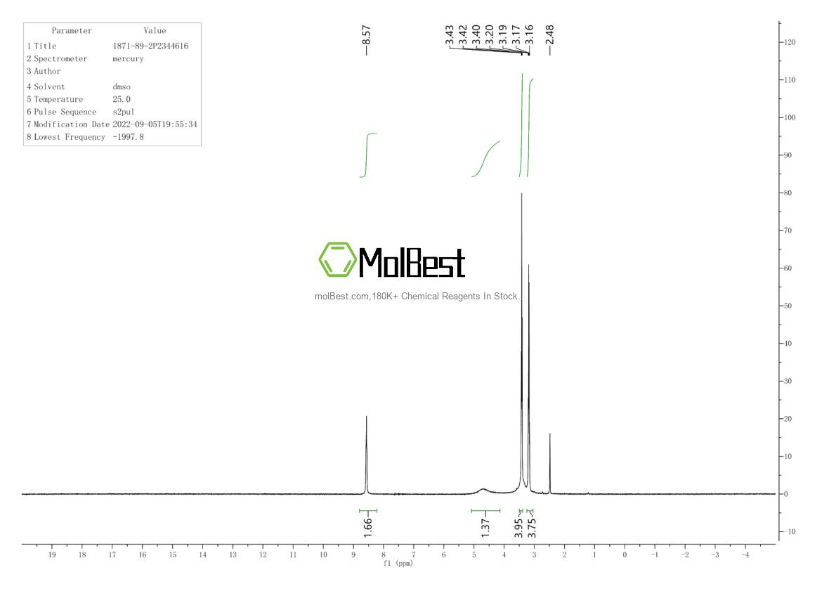 Spektrum pengujian sampel fisik (NMR) 1871-89-2