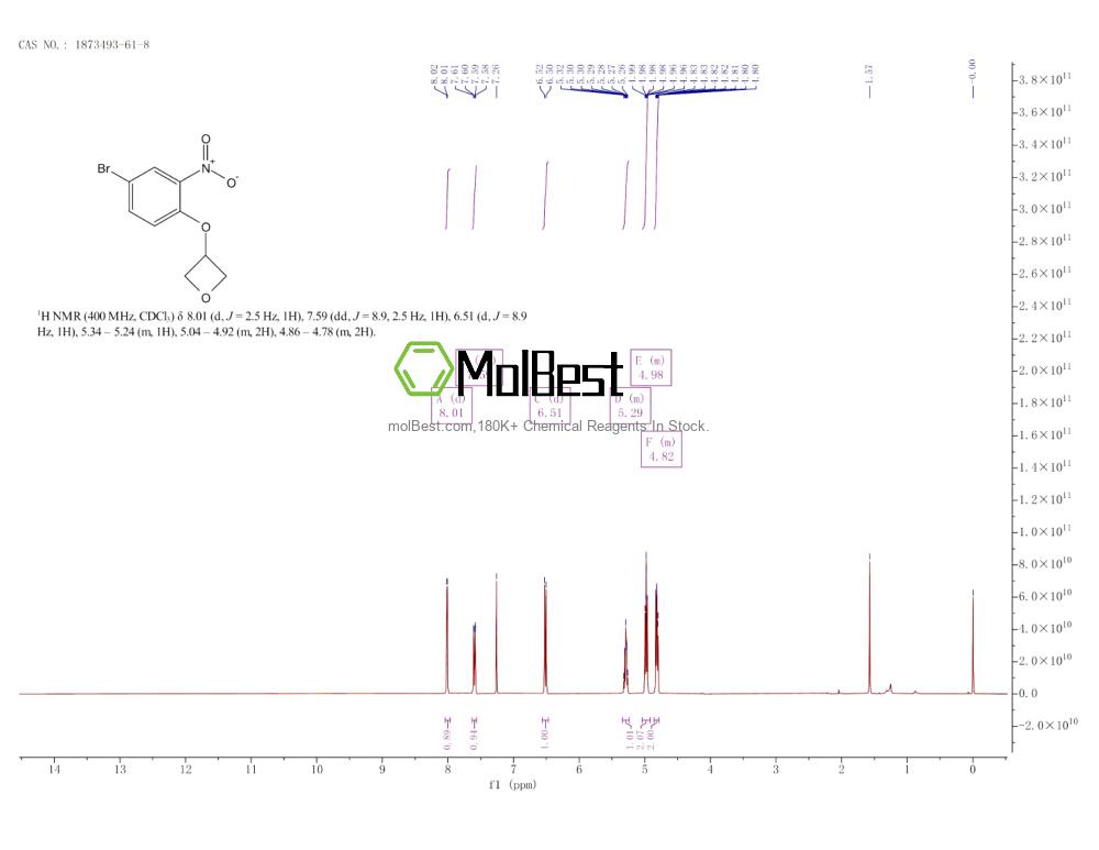 Physical sample testing spectrum (NMR) of 1873493-61-8