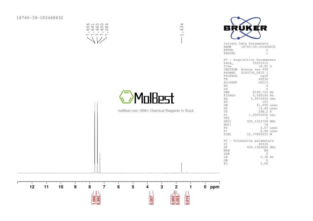 Physical sample testing spectrum (NMR) of 18740-39-1