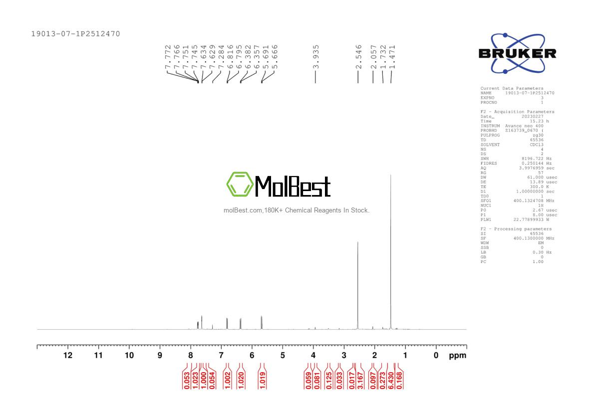Physical sample testing spectrum (NMR) of 19013-07-1