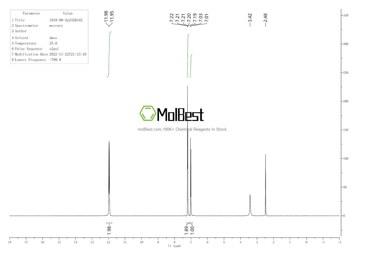 1910-90-3 fiziksel numune test spektrumu (NMR)