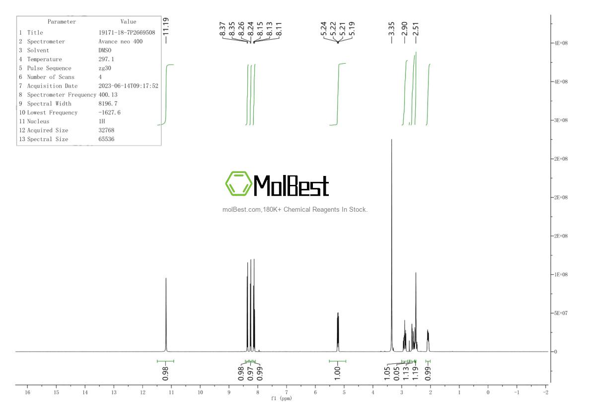 Physical sample testing spectrum (NMR) of 19171-18-7