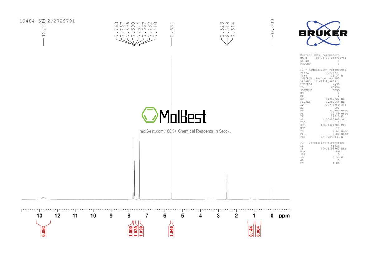 Physical sample testing spectrum (NMR) of 19484-57-2