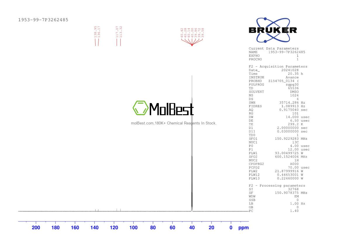 Physical sample testing spectrum (NMR) of 1953-99-7