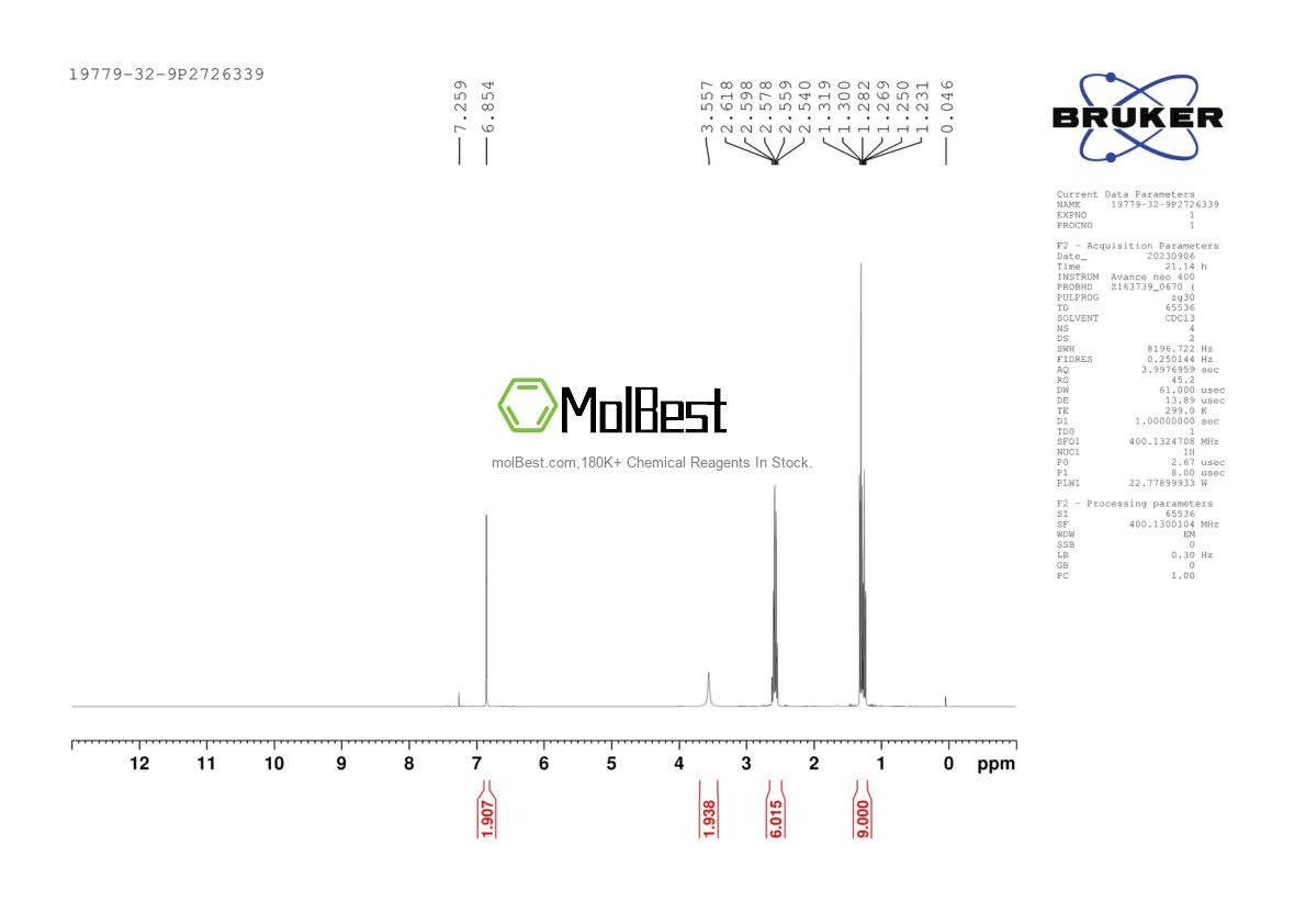 Physical sample testing spectrum (NMR) of 19779-32-9