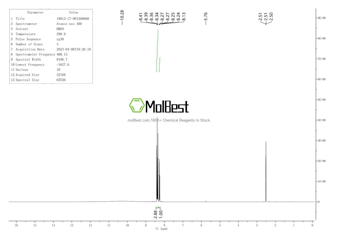 Espectro de teste de amostra física (NMR) de 19815-17-9