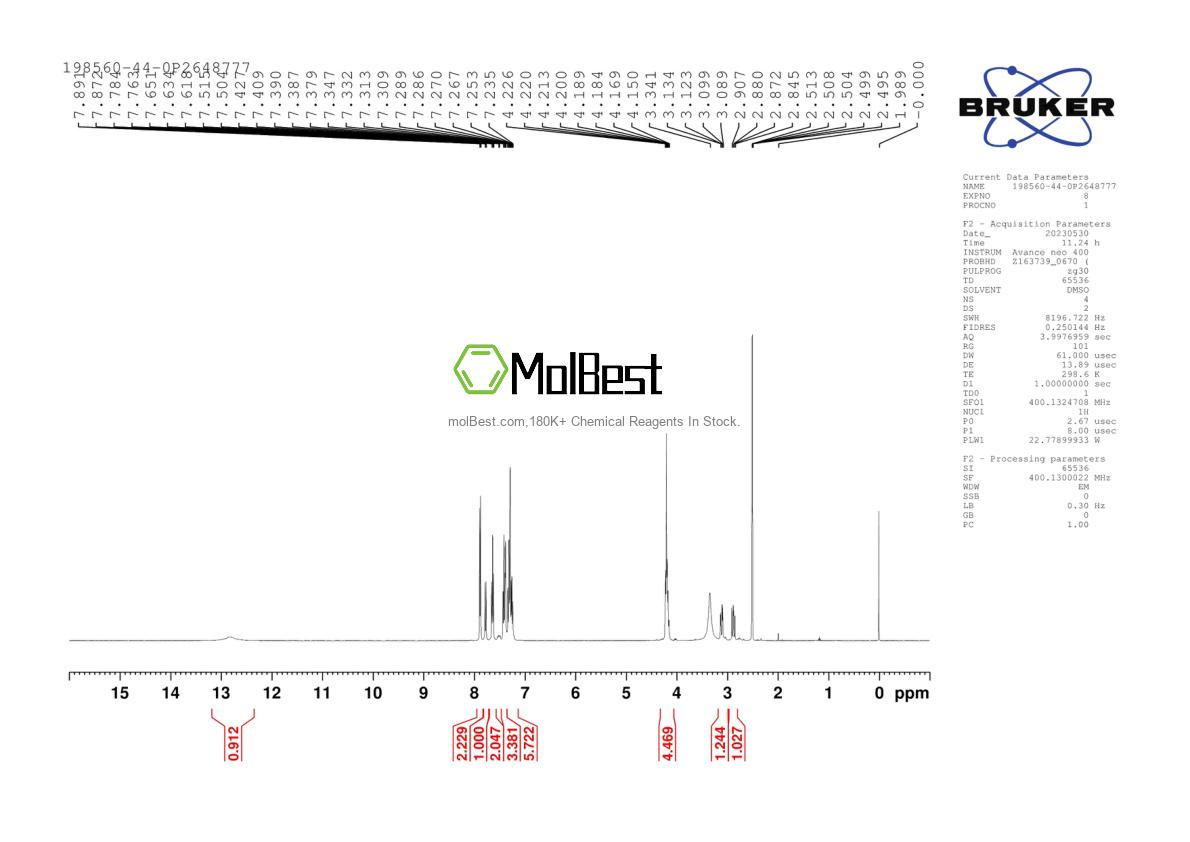 Spektrum pengujian sampel fisik (NMR) 198560-44-0