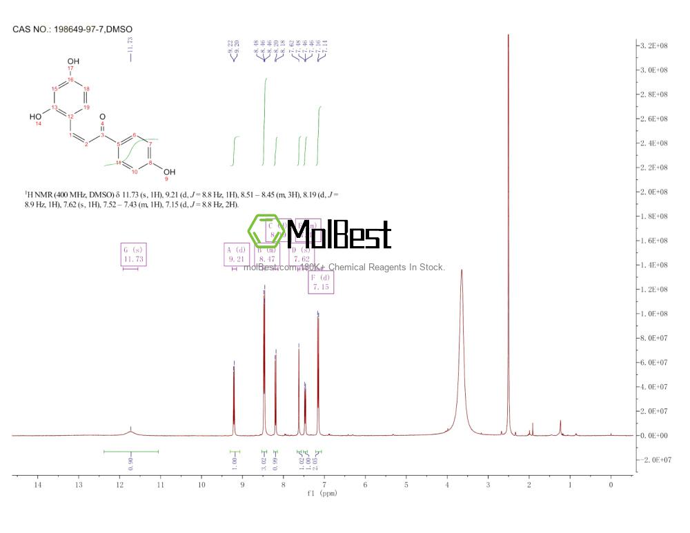 Physical sample testing spectrum (NMR) of 198649-97-7