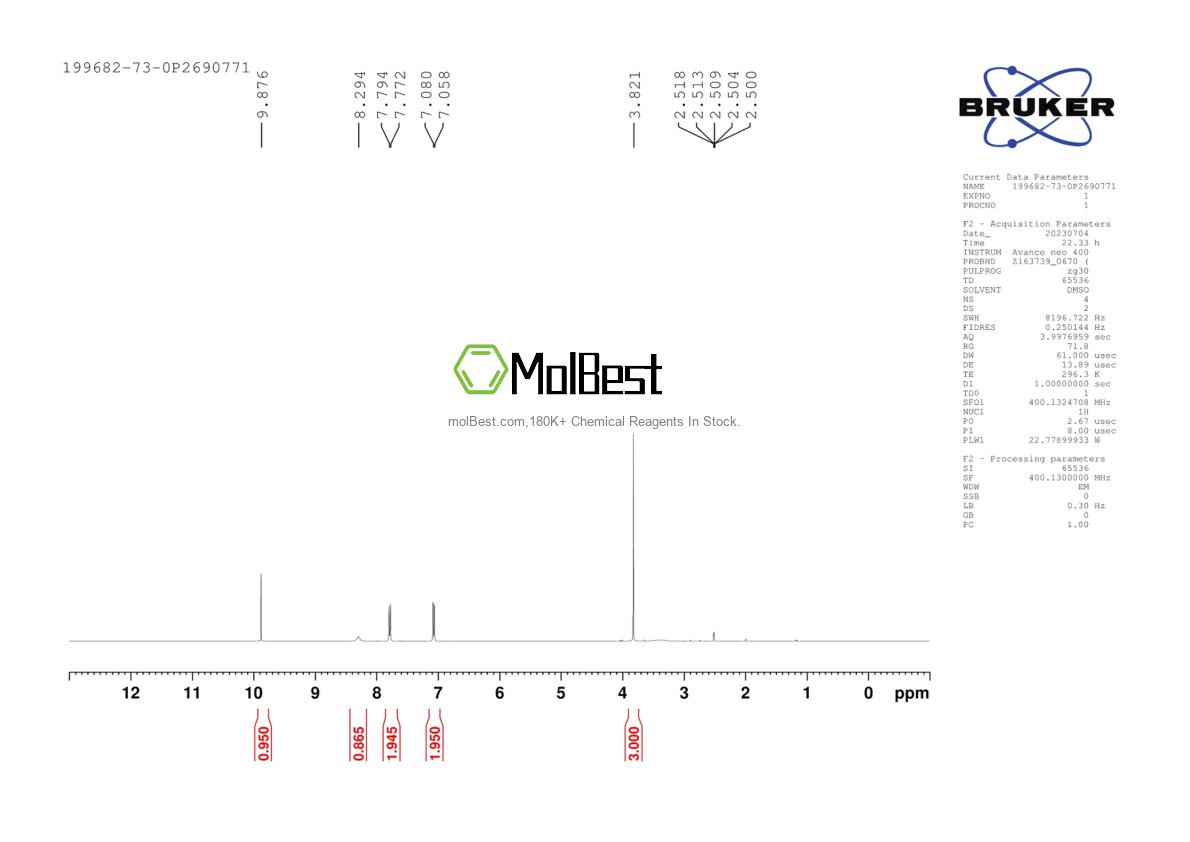 Spektrum pengujian sampel fisik (NMR) 199682-73-0