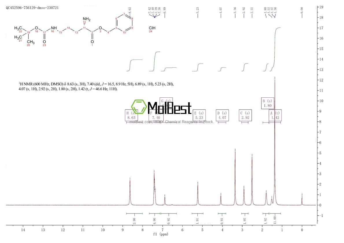 Spektrum pengujian sampel fisik (NMR) 1998700-97-2