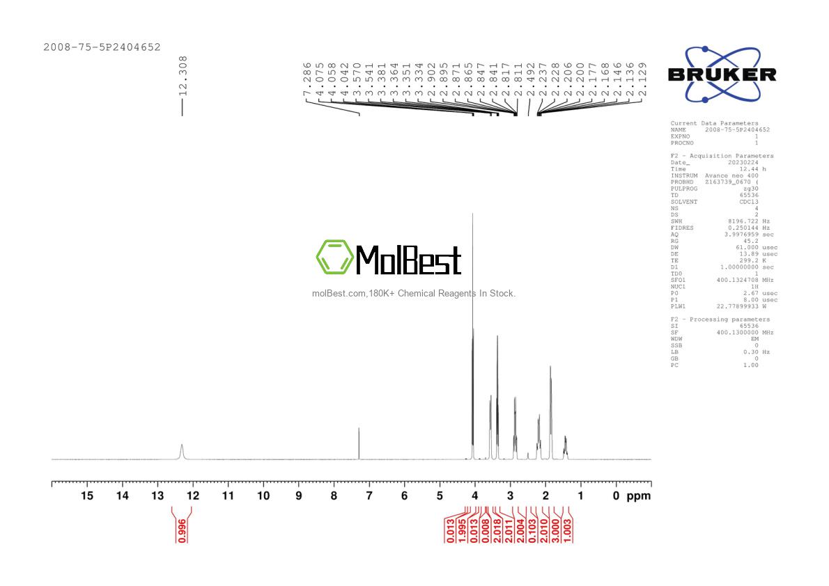 Physical sample testing spectrum (NMR) of 2008-75-5