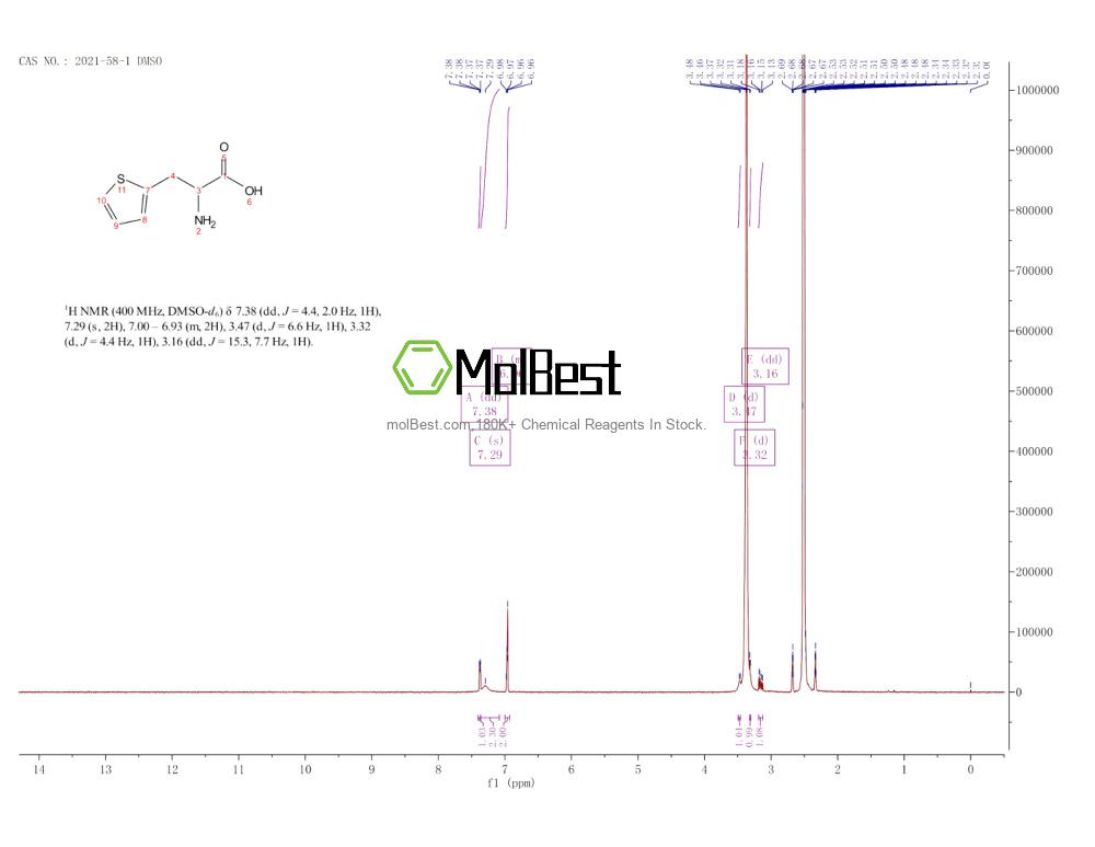 Physical sample testing spectrum (NMR) of 2021-58-1