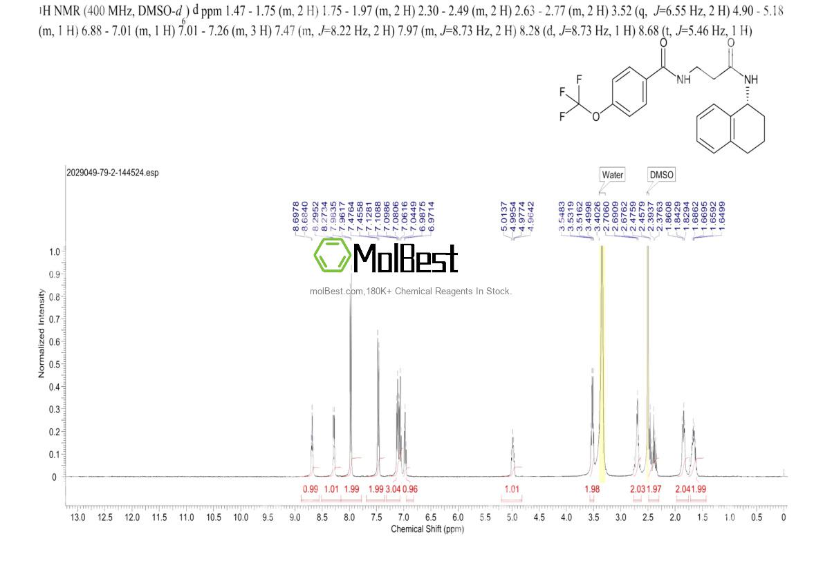 Espectro de teste de amostra física (NMR) de 2029049-79-2