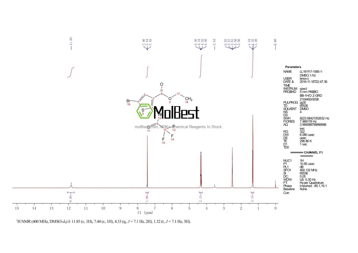 Espectro de teste de amostra física (NMR) de 2044706-51-4