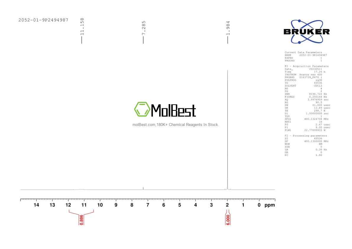 Physical sample testing spectrum (NMR) of 2052-01-9