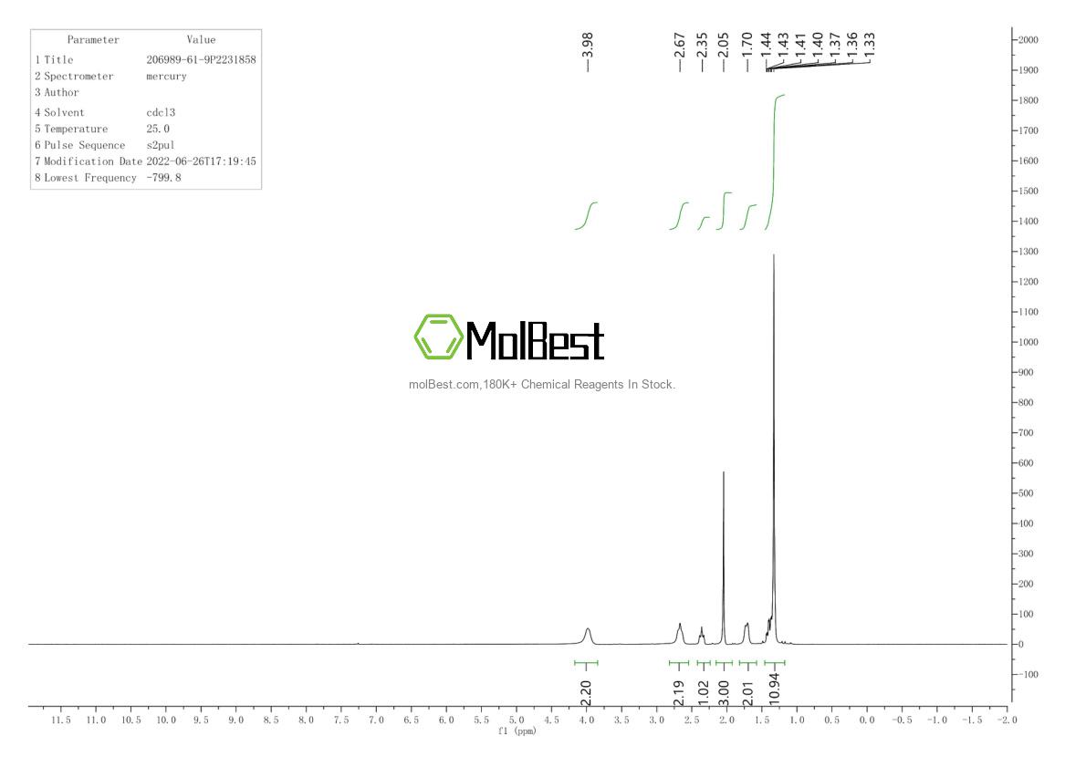 Physical sample testing spectrum (NMR) of 206989-61-9