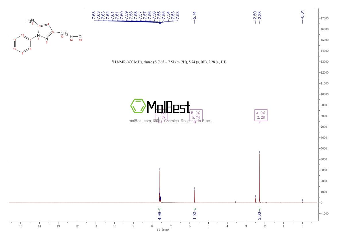 Physical sample testing spectrum (NMR) of 20737-88-6