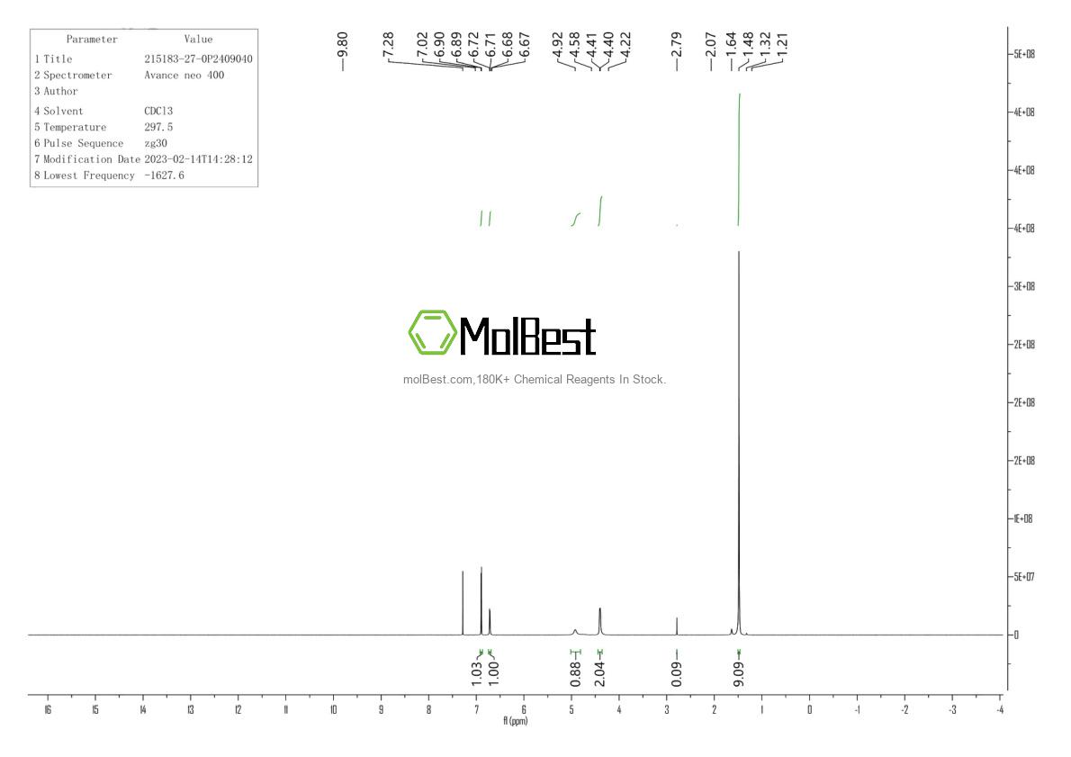 Physical sample testing spectrum (NMR) of 215183-27-0