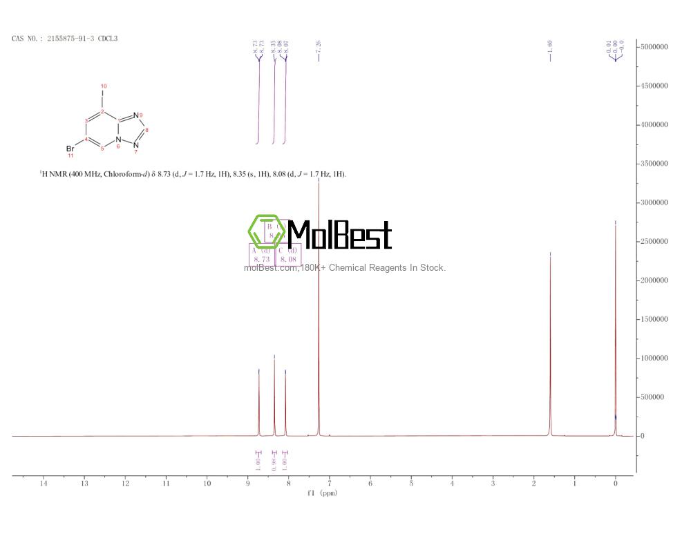 Physical sample testing spectrum (NMR) of 2155875-91-3