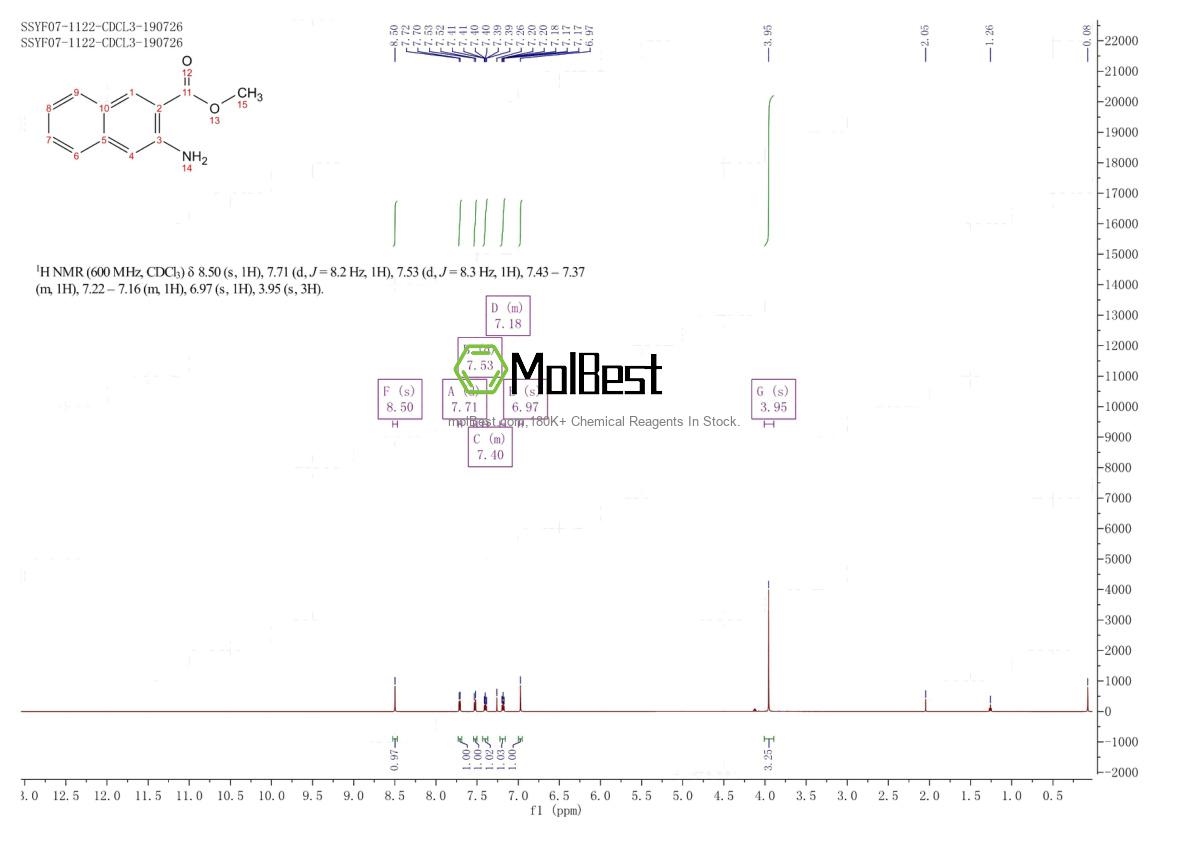 Physical sample testing spectrum (NMR) of 21597-54-6
