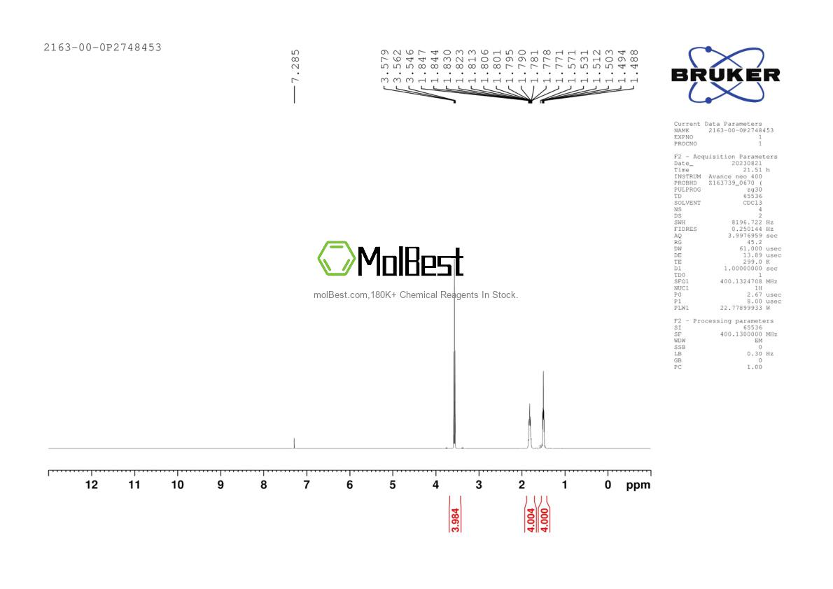 Physical sample testing spectrum (NMR) of 2163-00-0