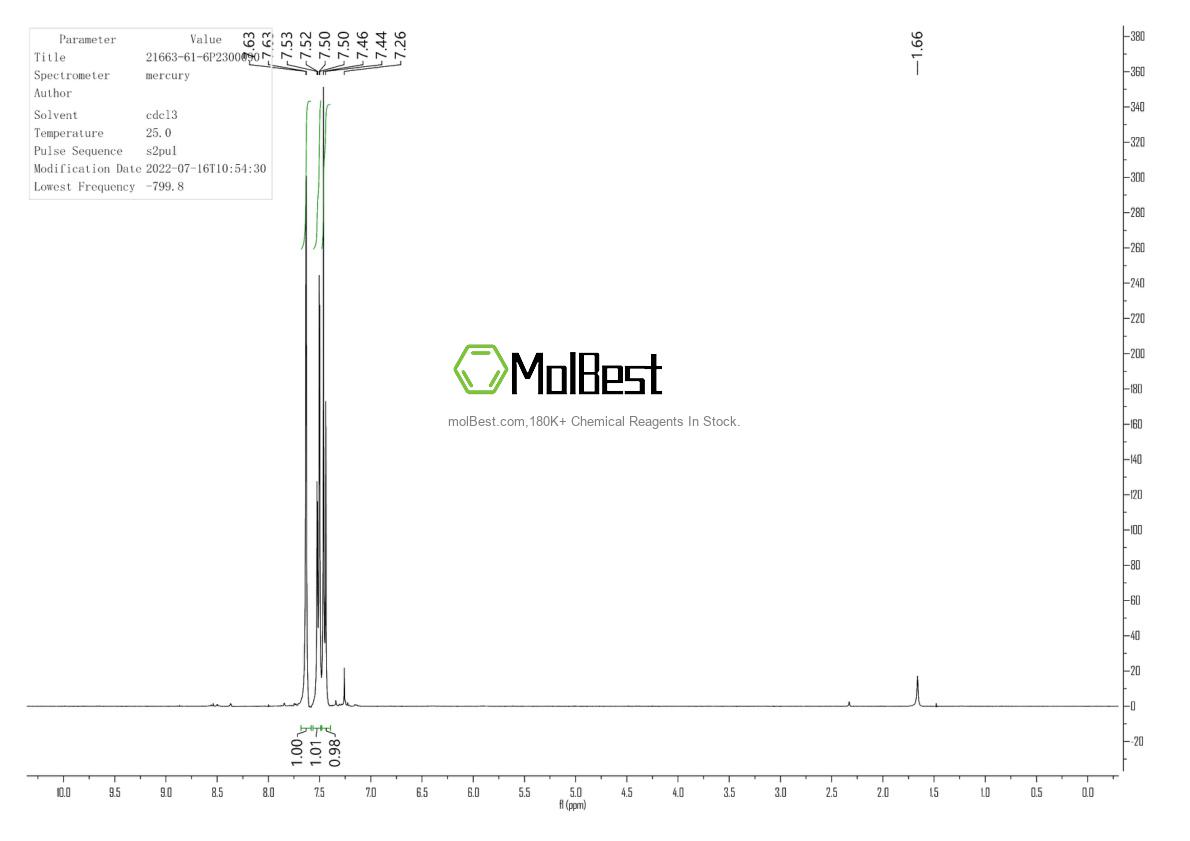 Espectro de teste de amostra física (NMR) de 21663-61-6