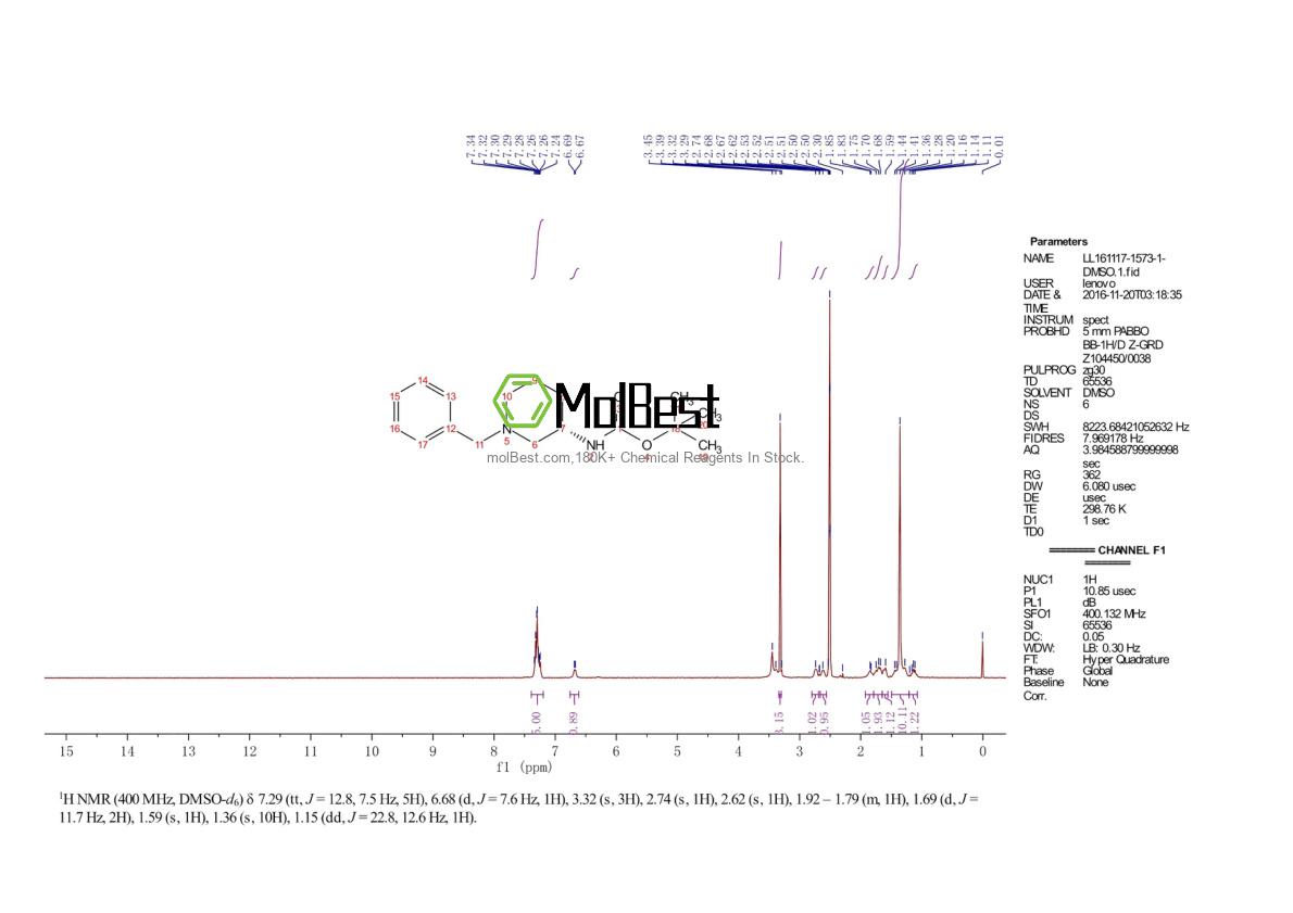 Physical sample testing spectrum (NMR) of 216854-24-9